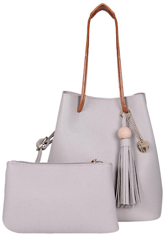 

Lino Perros Faux Leather Women Handheld bag - Grey