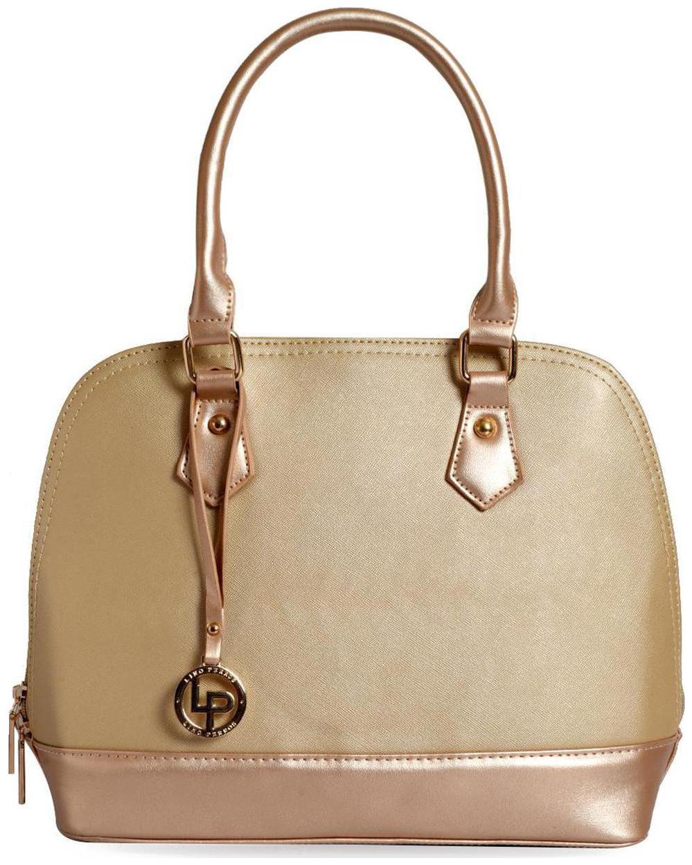 

Lino Perros Faux Leather Women Handheld bag - Gold