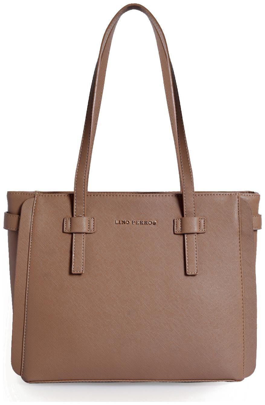 

Lino Perros Faux Leather Women Handheld bag - Beige