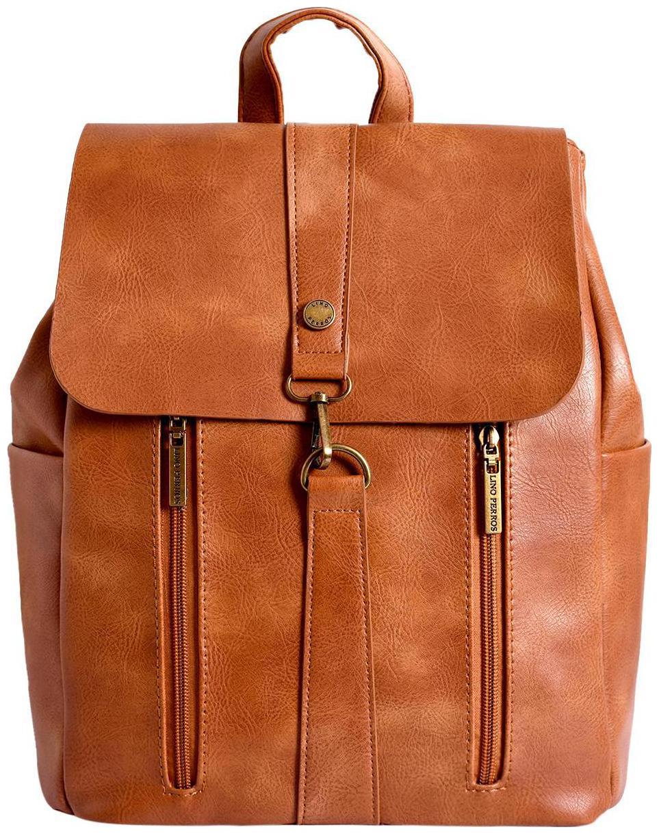 

Lino Perros Faux Leather Women Handheld bag - Tan
