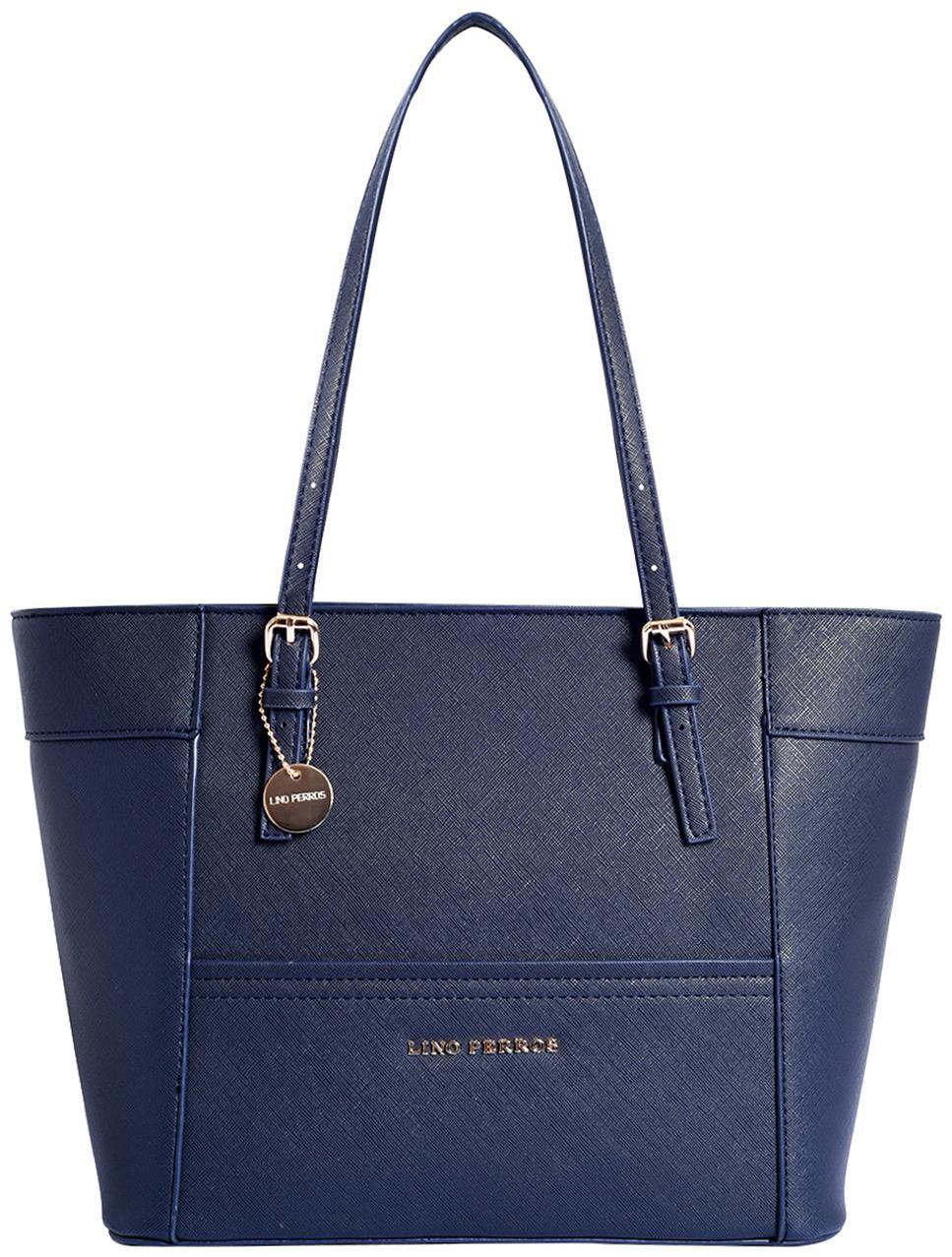 

Lino Perros Faux Leather Women Handheld bag - Blue