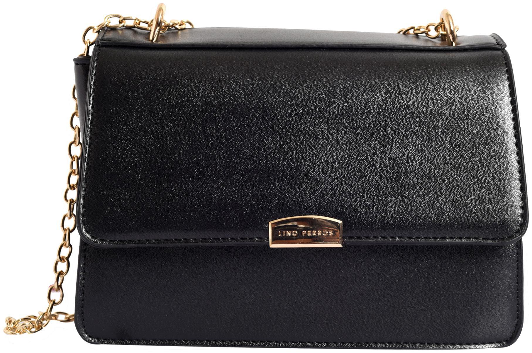 

Lino Perros Women Solid Faux Leather - Sling bag Black