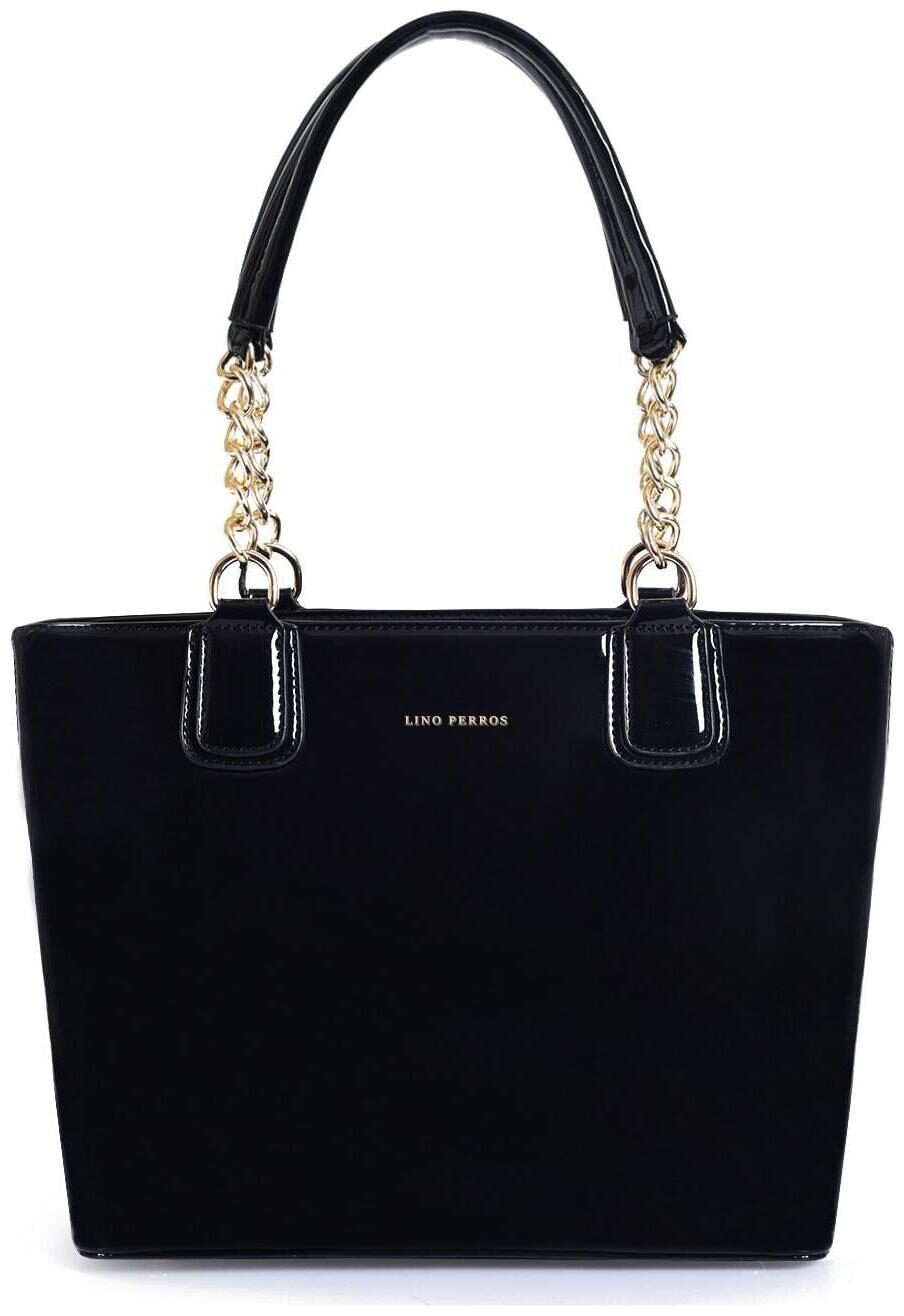

Lino Perros Faux Leather Women Handheld bag - Black