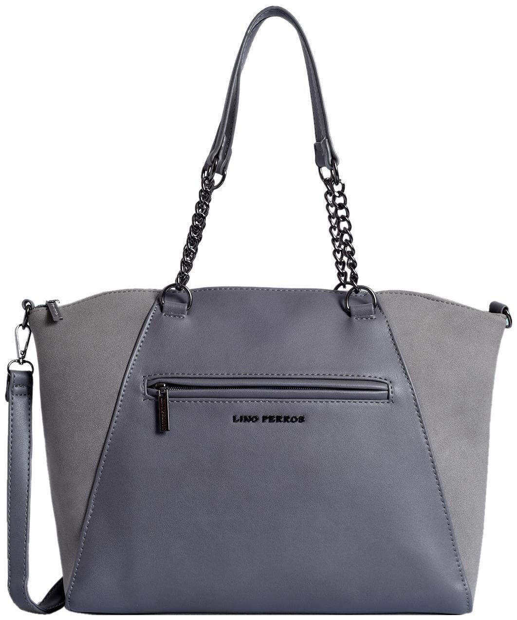 

Lino Perros Faux Leather Women Handheld bag - Grey