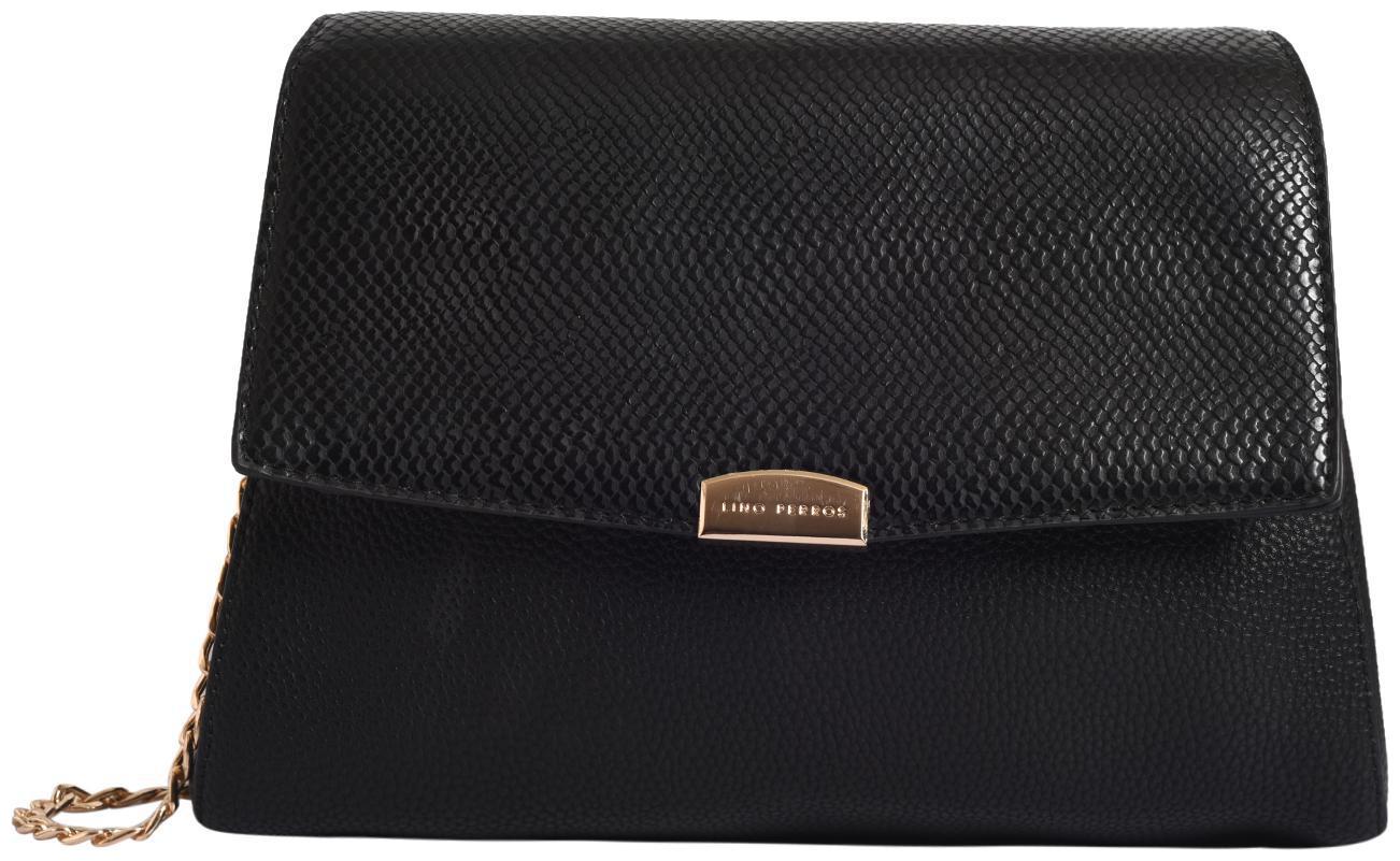 

Lino Perros Women Solid Faux Leather - Sling bag Black