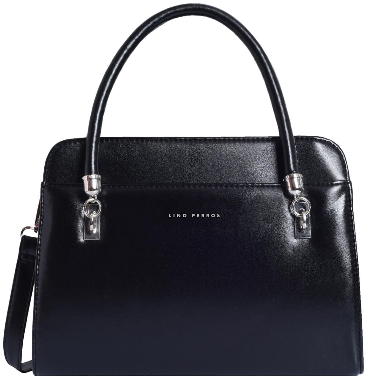 

Lino Perros Faux Leather Women Satchel - Black