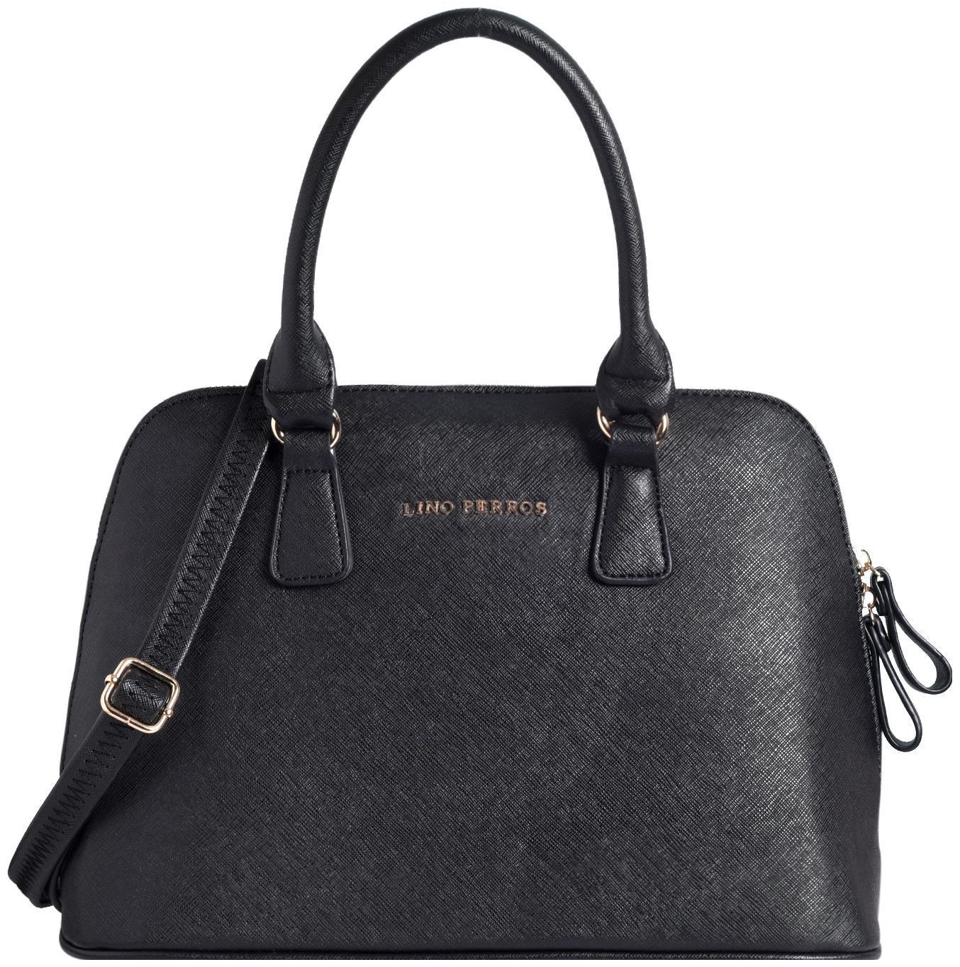 

Lino Perros Faux Leather Women Handheld bag - Black