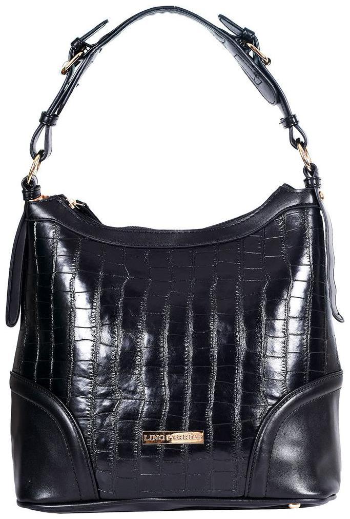 

Lino Perros Faux Leather Women Handheld bag - Black
