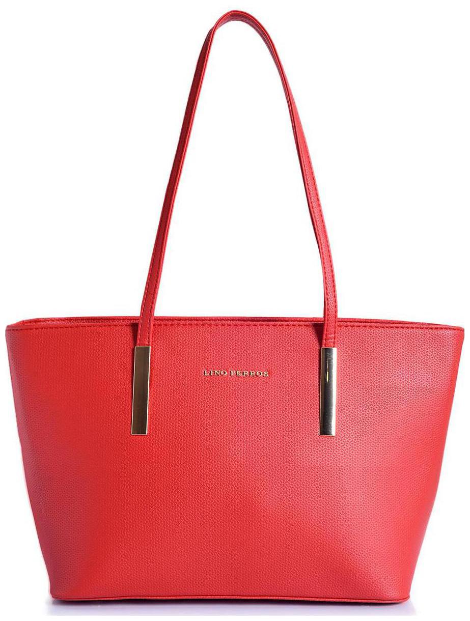 

Lino Perros Faux Leather Women Handheld bag - Red