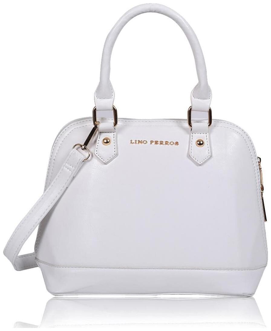 

Lino Perros Faux Leather Women Handheld bag - White