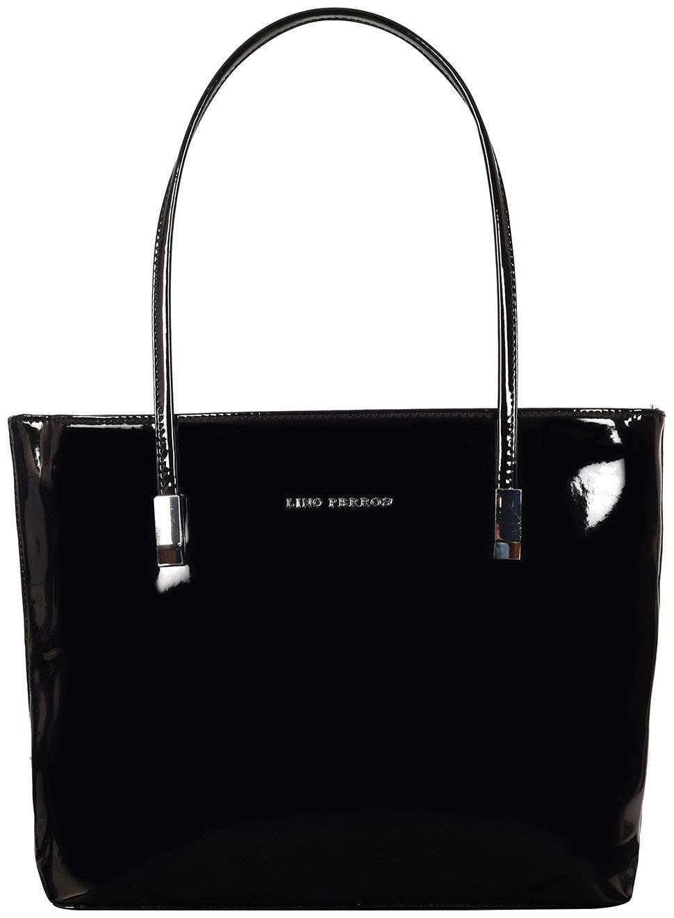 

Lino Perros Faux Leather Women Handheld bag - Black
