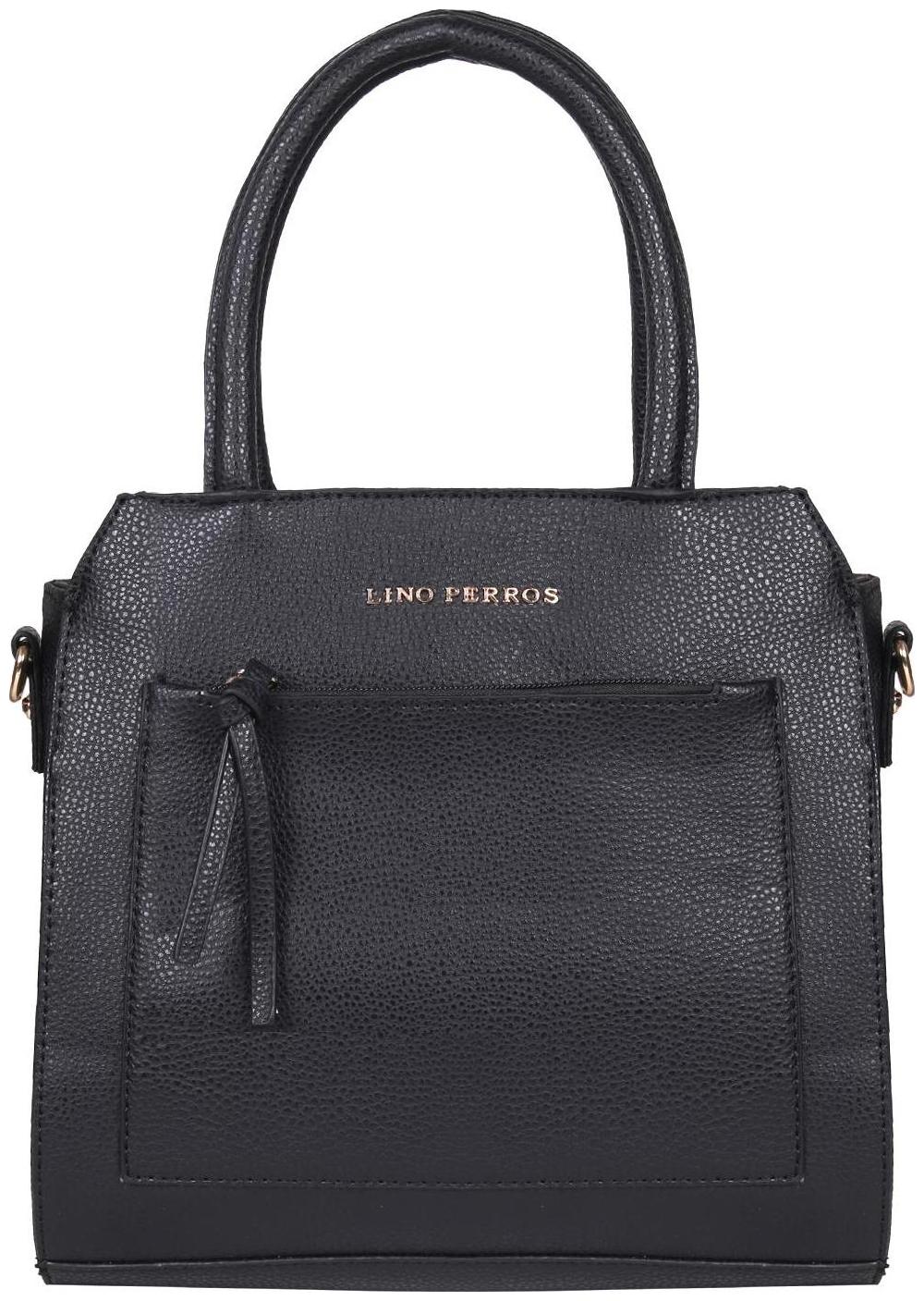 

Lino Perros Women Faux Leather Satchel - Black