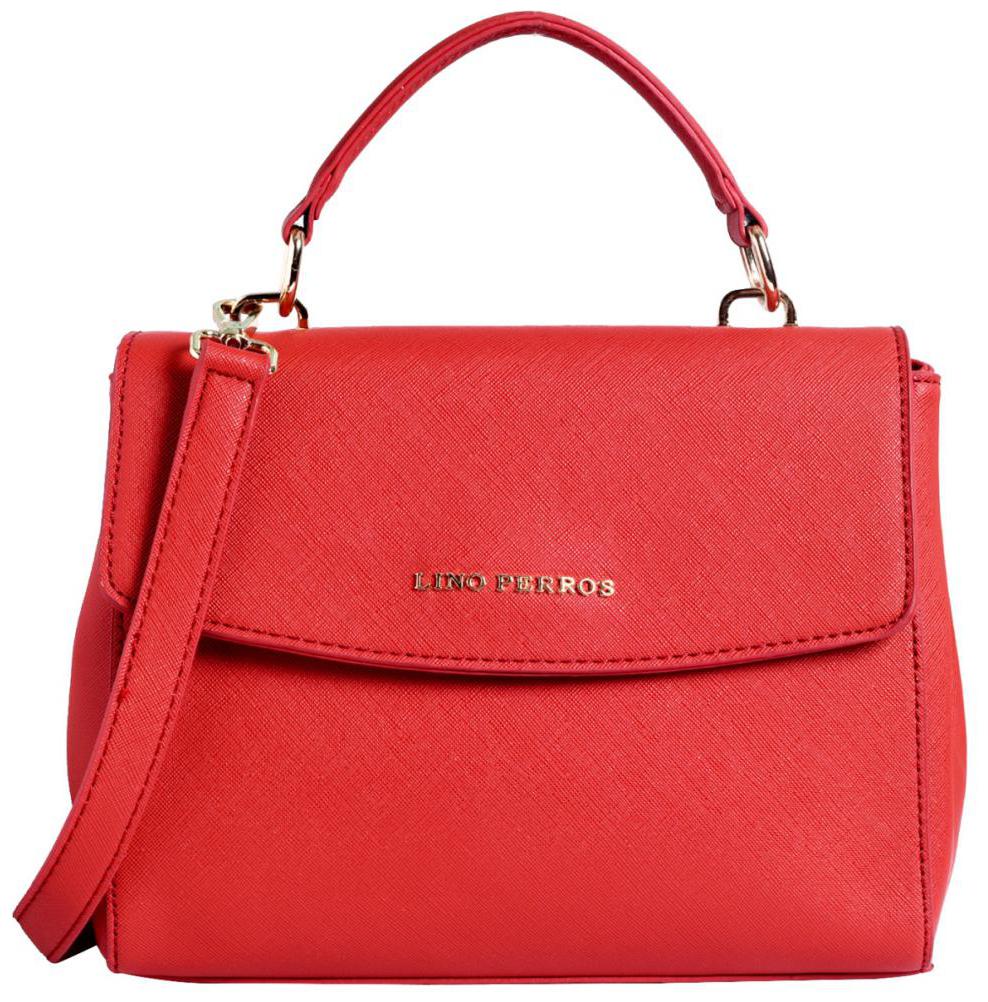 

Lino Perros Faux Leather Women Handheld bag - Red
