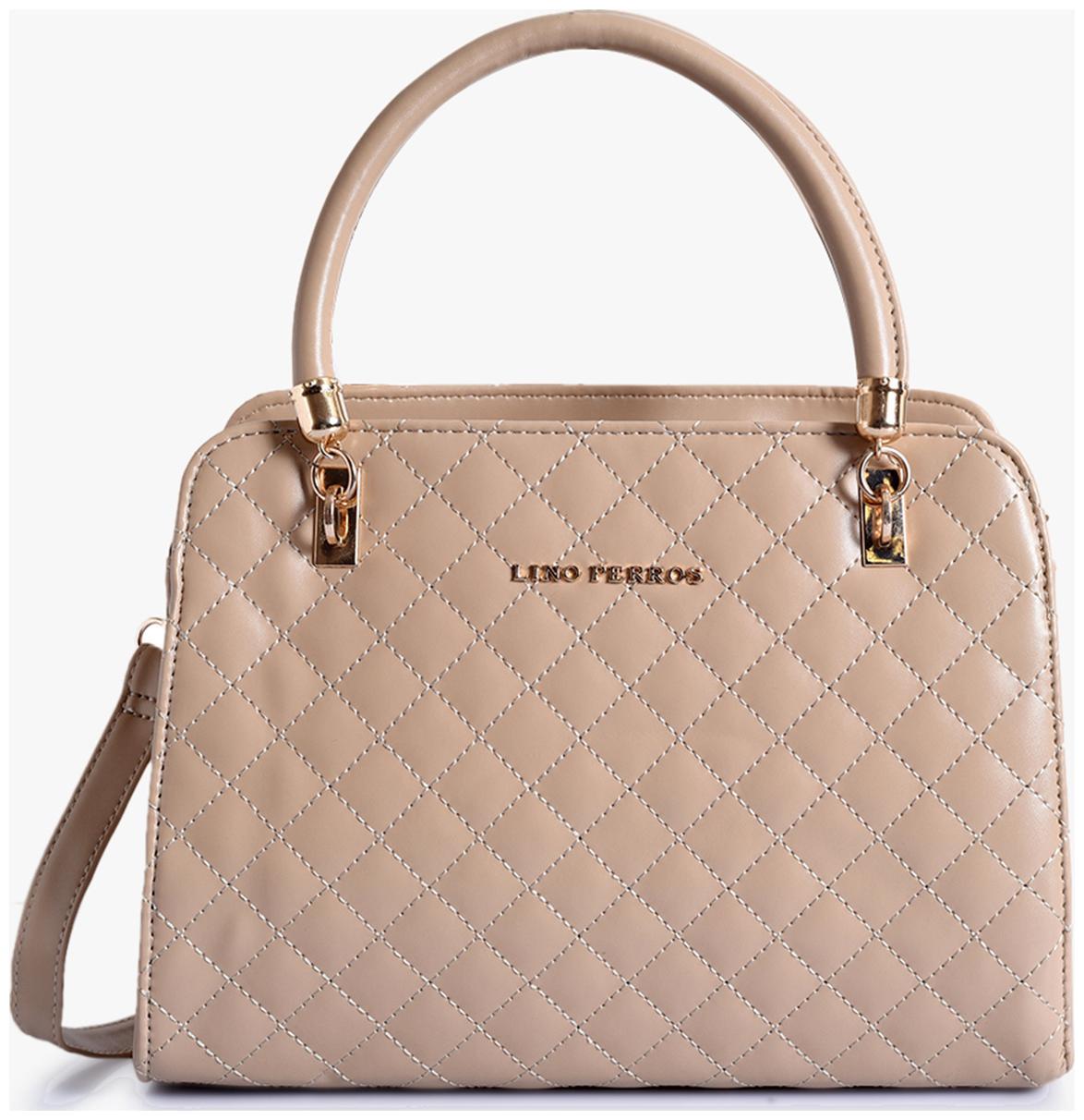 

Lino Perros Faux Leather Women Handheld bag - Beige
