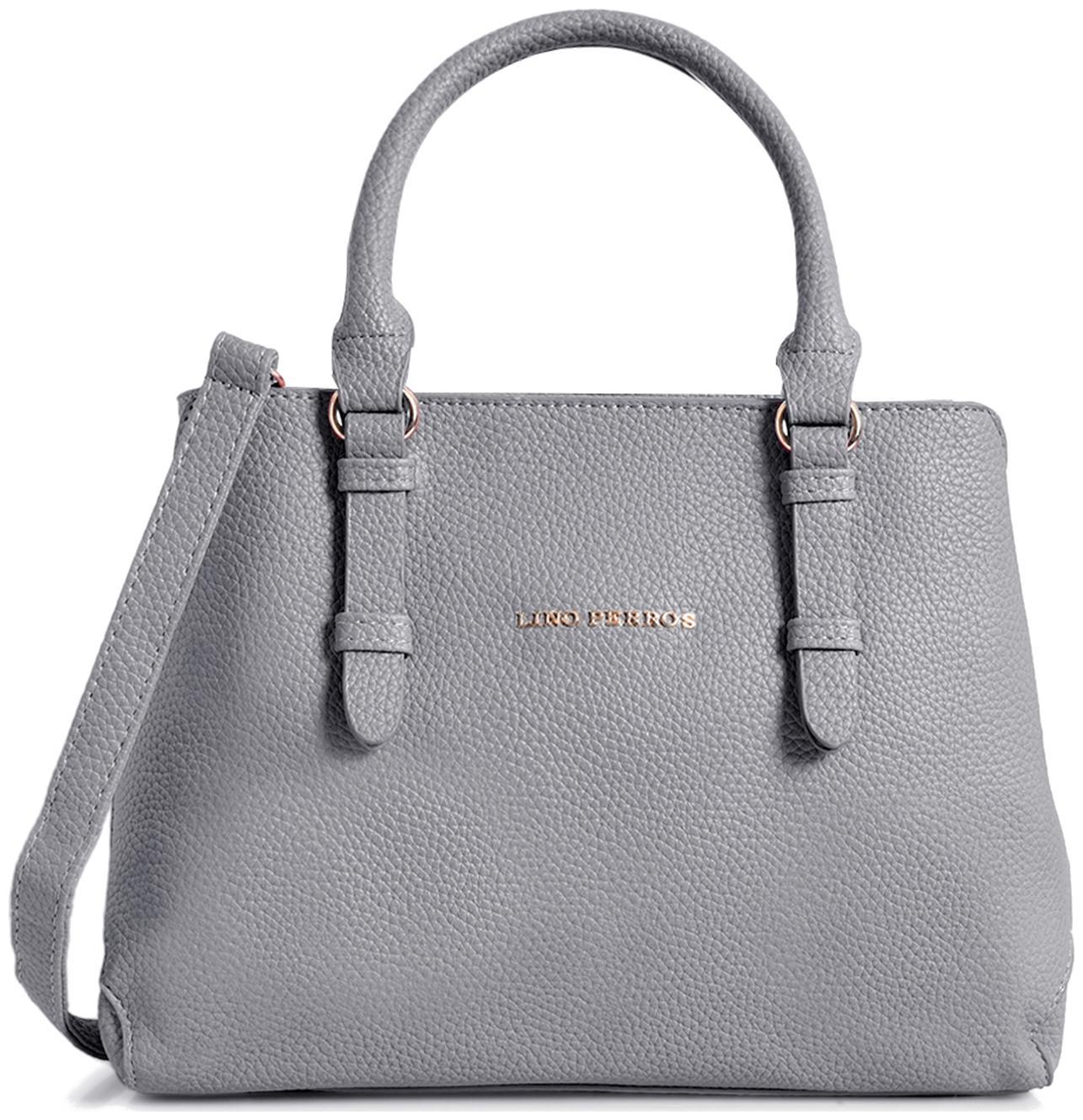 

Lino Perros Faux Leather Women Handheld bag - Grey