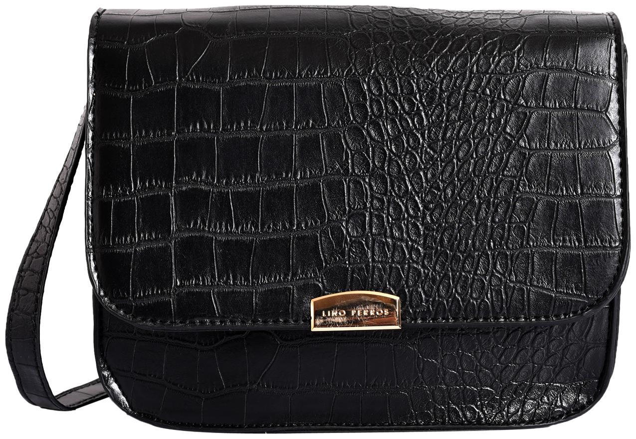 

Lino Perros Women Solid Faux Leather - Sling bag Black