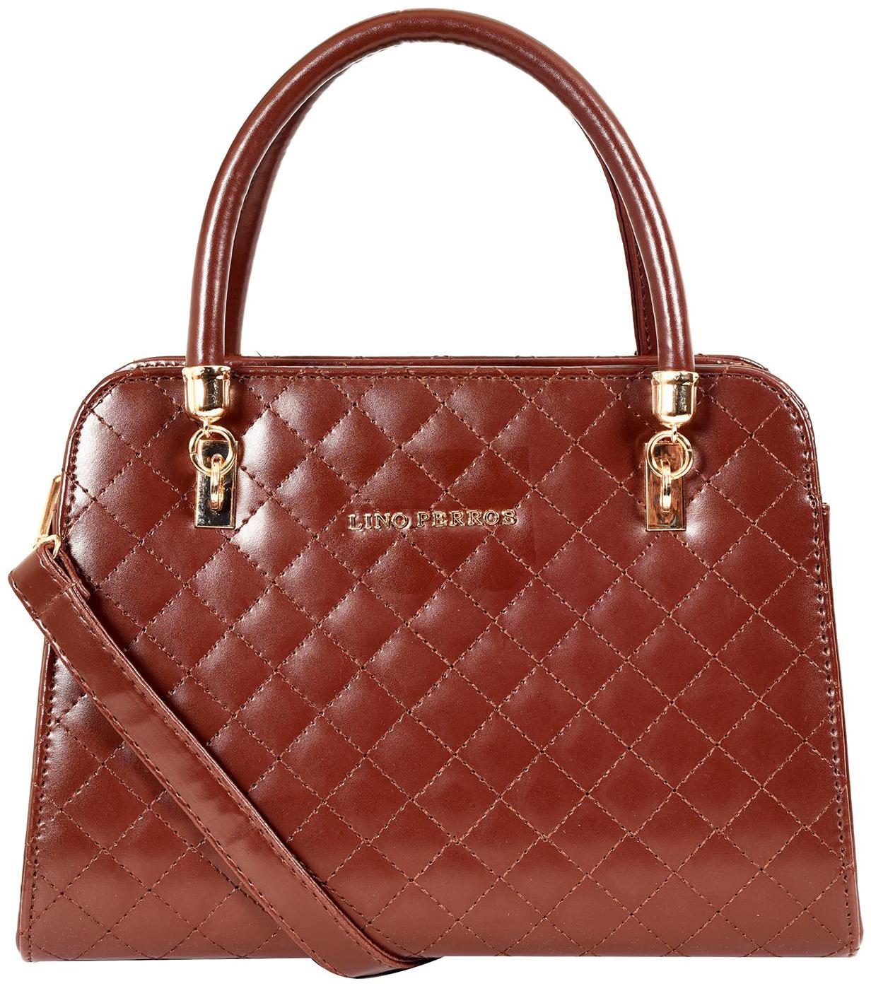 

Lino Perros Faux Leather Women Handheld bag - Brown