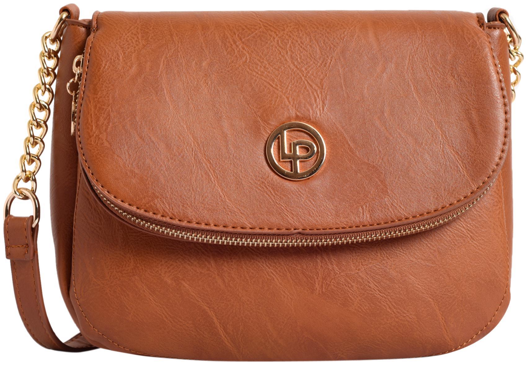 

Lino Perros Women Solid Faux Leather - Sling bag Brown
