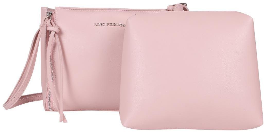 

Lino Perros Faux Leather Women Handheld bag - Pink