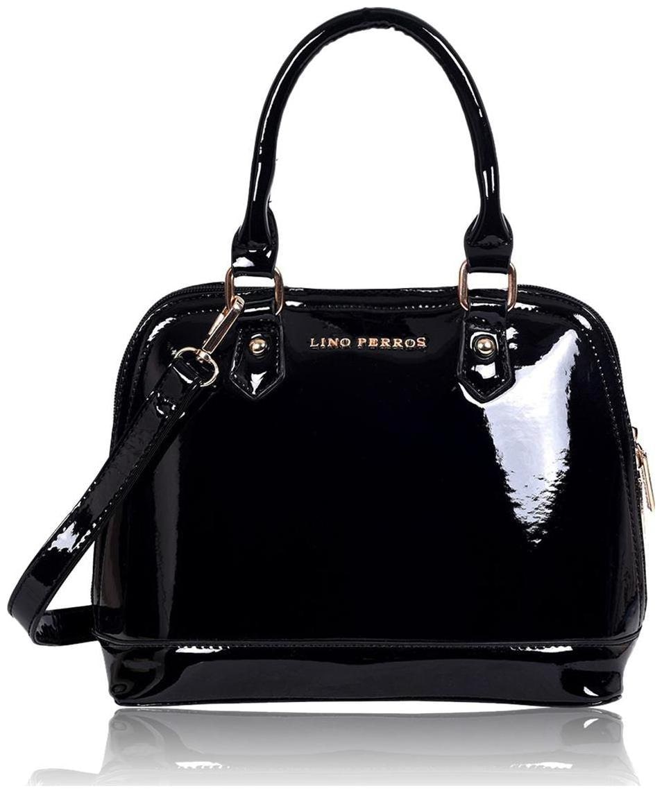 

Lino Perros Faux Leather Women Handheld bag - Black