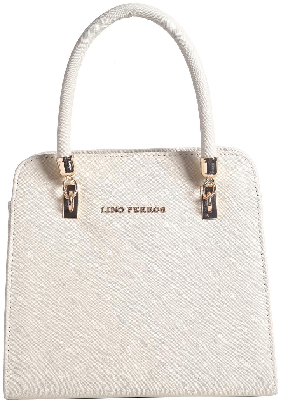 

Lino Perros Faux Leather Women Handheld bag - White