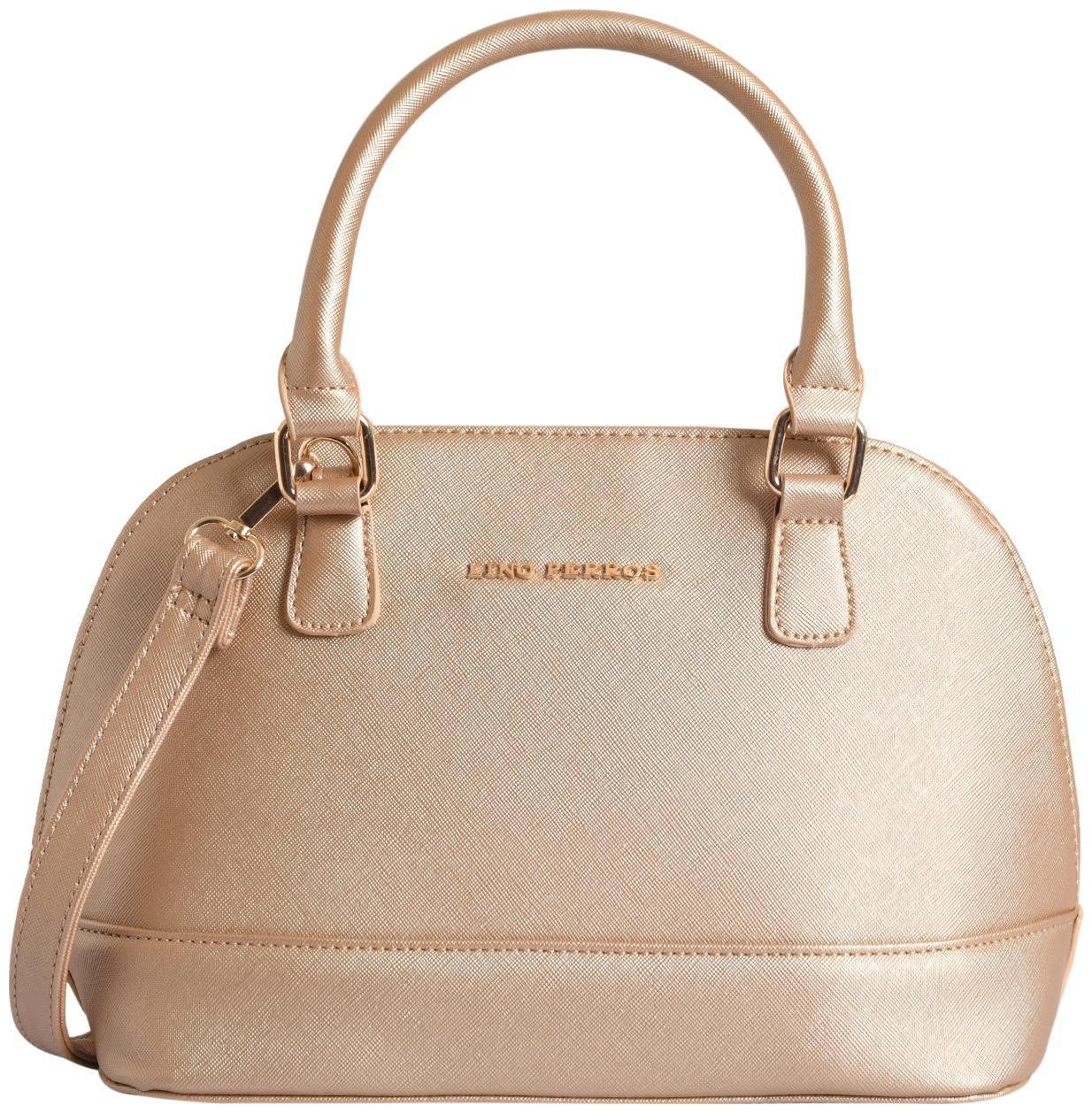 

Lino Perros Faux Leather Women Handheld bag - Gold