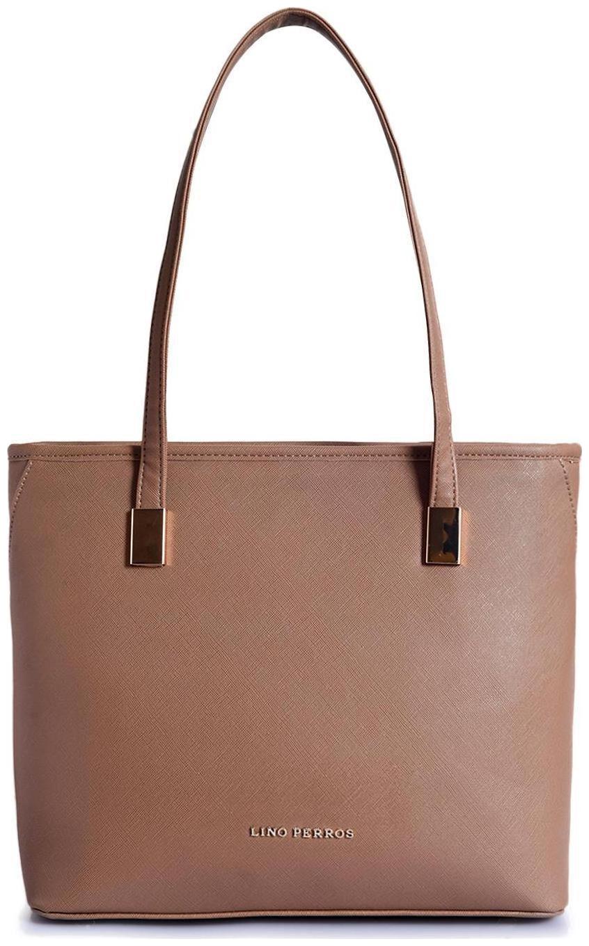 

Lino Perros Faux Leather Women Shoulder bag - Beige
