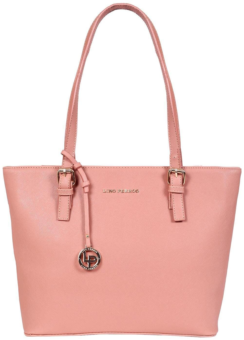 

Lino Perros Faux Leather Women Handheld bag - Pink