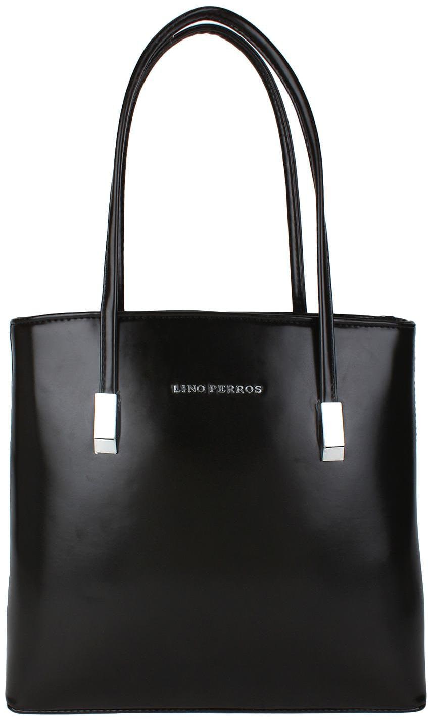 

Lino Perros Faux Leather Women Handheld bag - Black