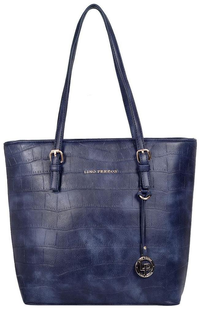 

Lino Perros Faux Leather Women Handheld bag - Blue