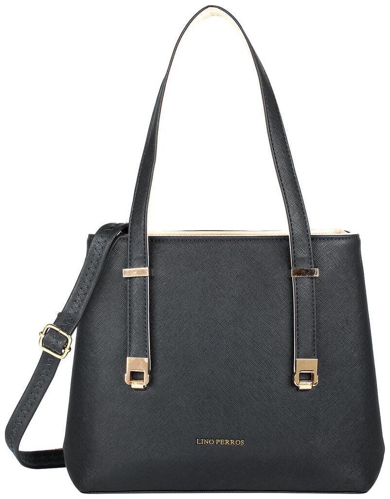 

Lino Perros Faux Leather Women Handheld bag - Black