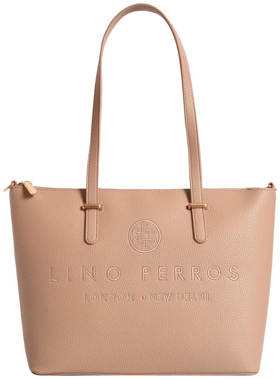

Lino Perros Faux Leather Women Satchel - Beige