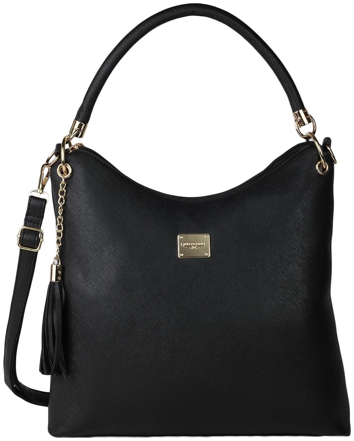 

Lino Perros Faux Leather Women Handheld bag - Black