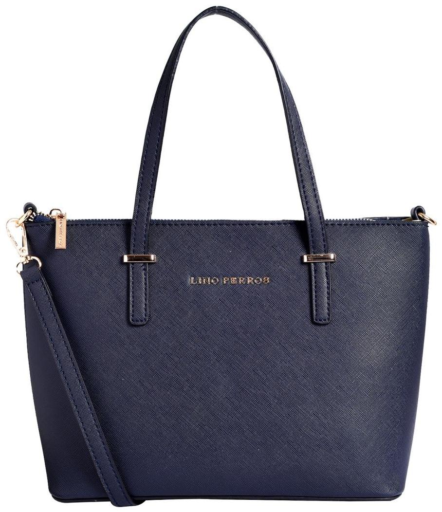 

Lino Perros Faux Leather Women Handheld bag - Blue
