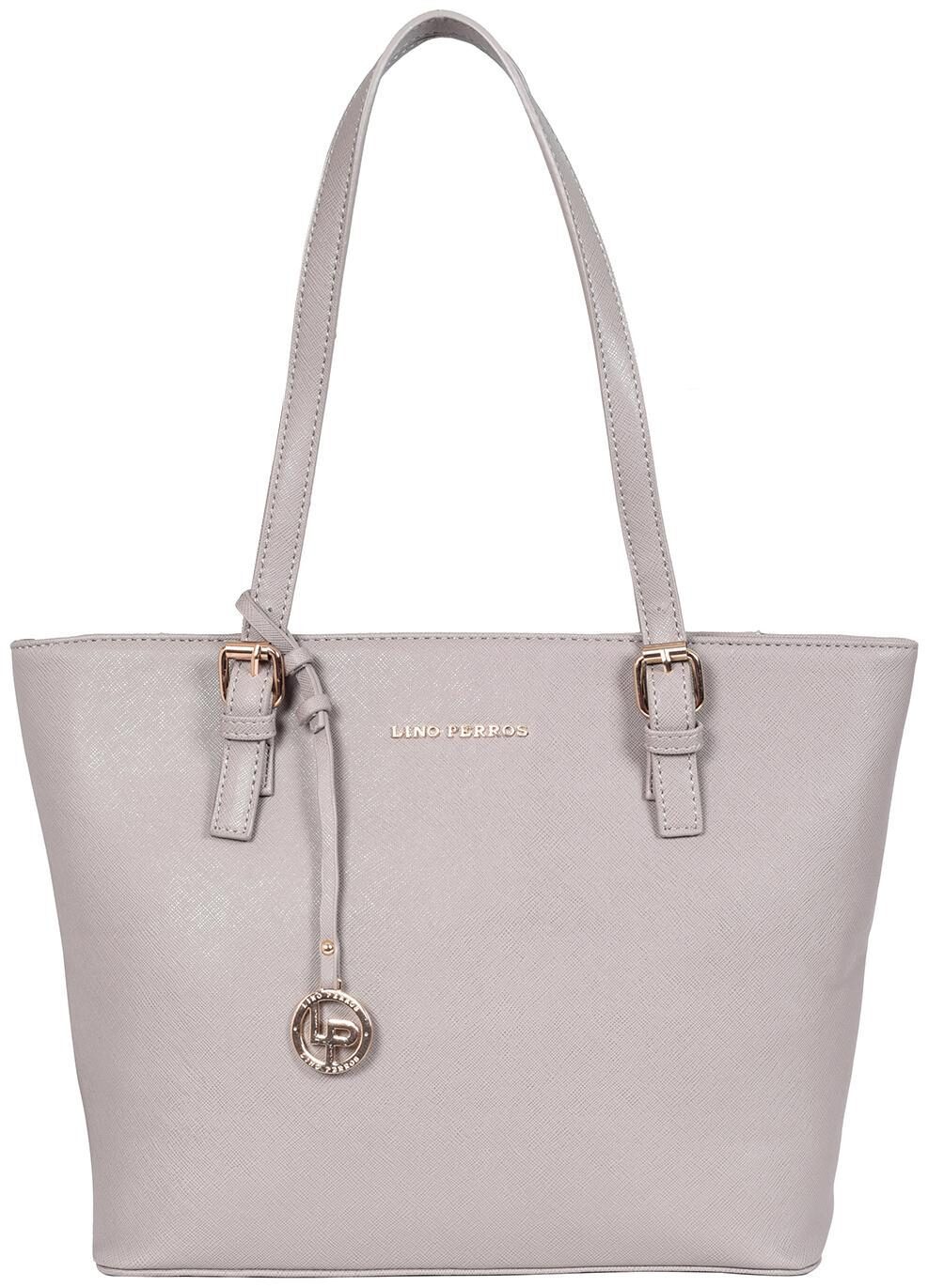 

Lino Perros Faux Leather Women Handheld bag - Grey
