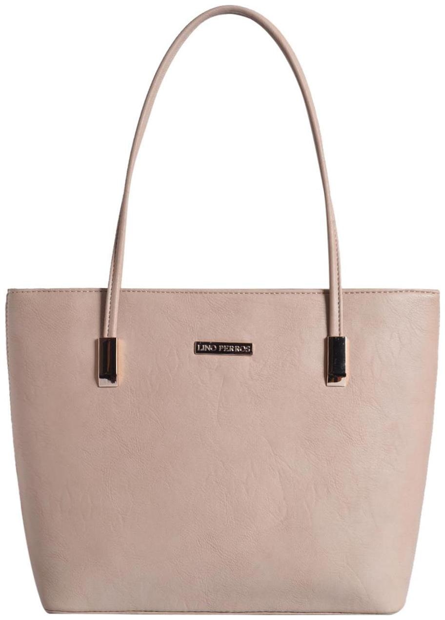 

Lino Perros Women Faux Leather Handheld Bag - Beige