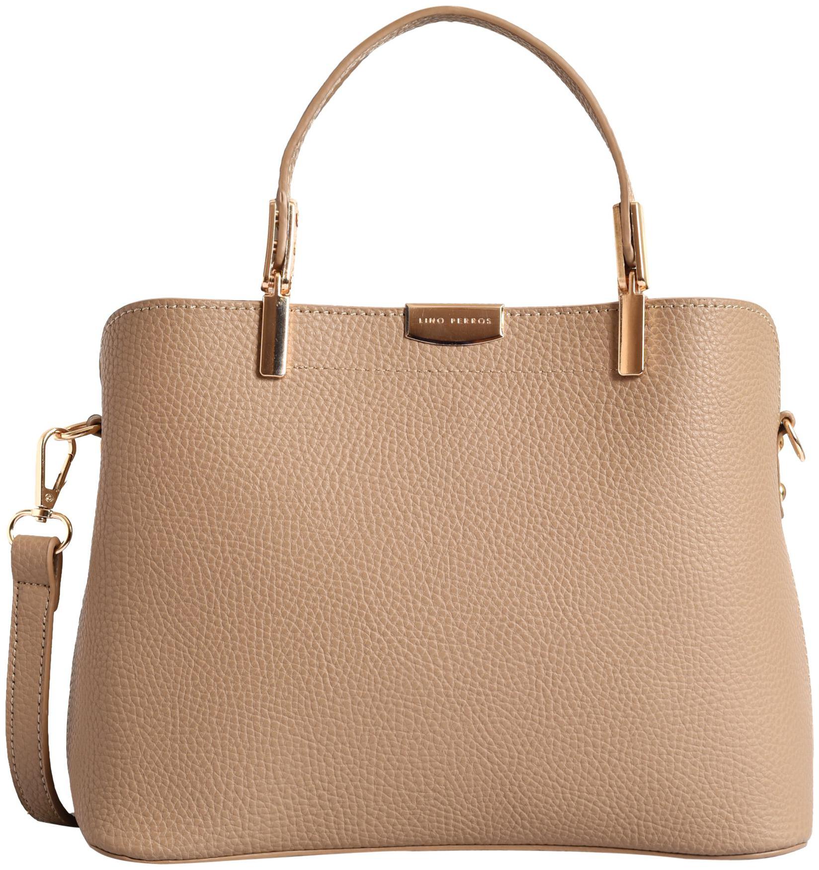 

Lino Perros Faux Leather Women Satchel - Beige