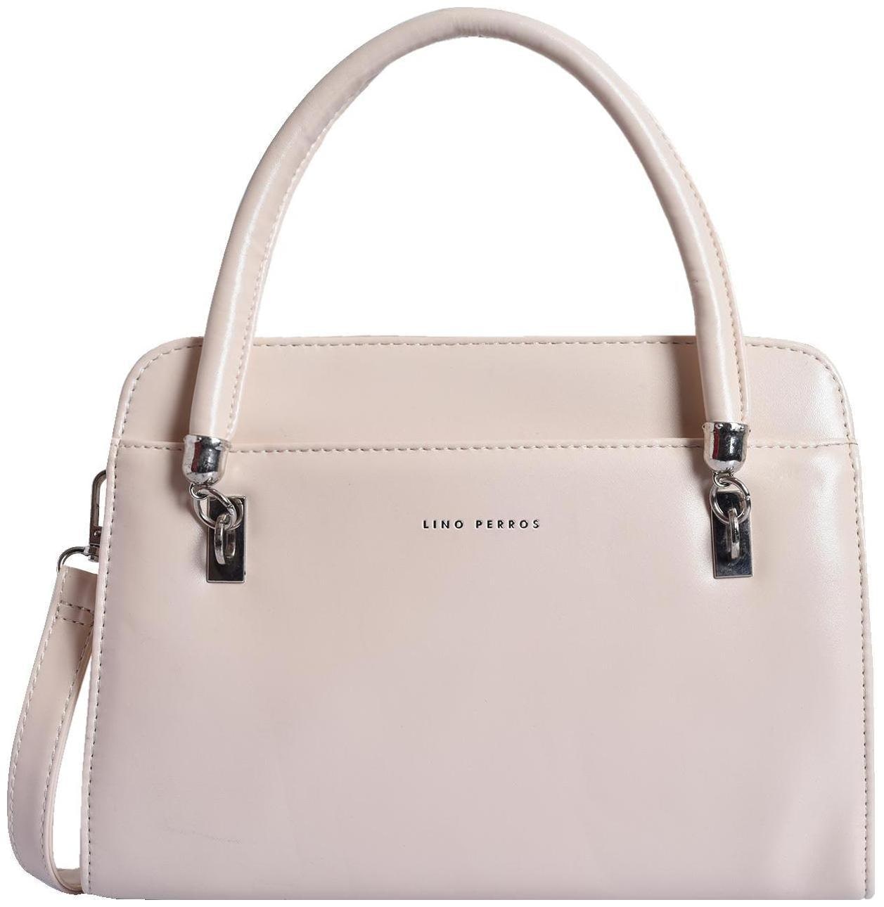 

Lino Perros Faux Leather Women Handheld bag - White