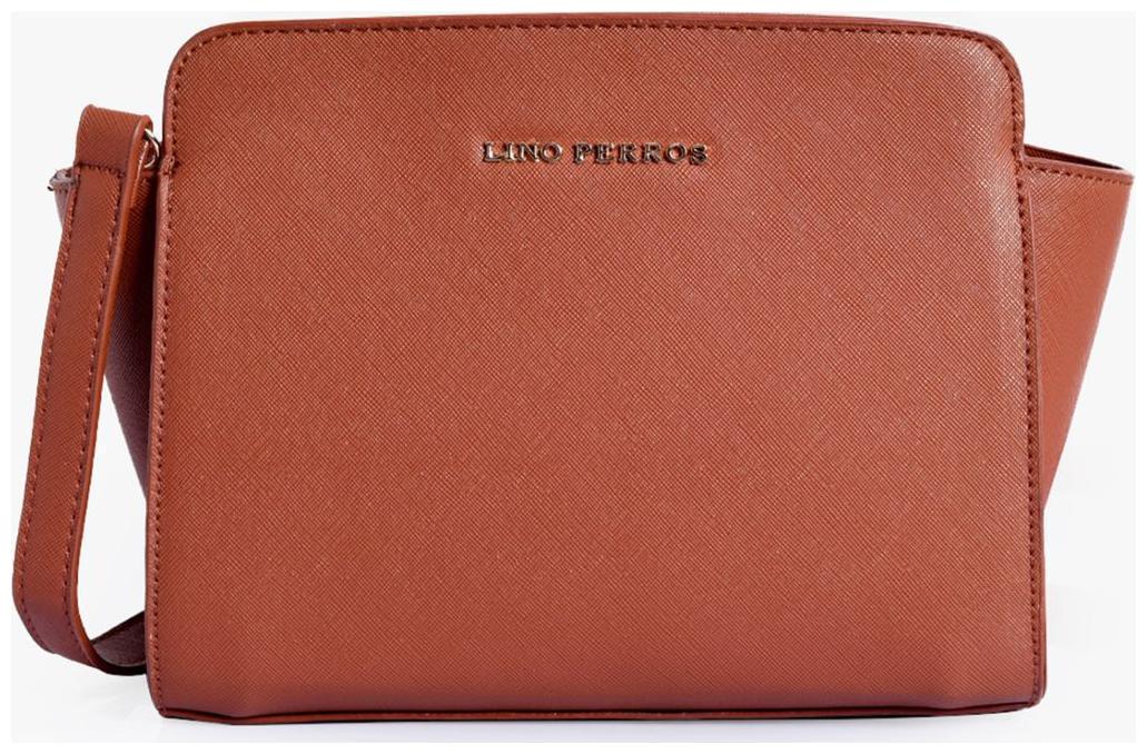 

Lino Perros Women Solid Leather - Sling bag Tan