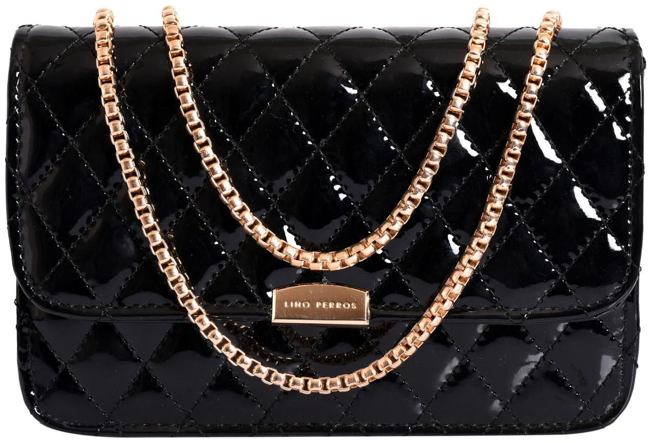 

Lino Perros Faux Leather Women Handheld bag - Black