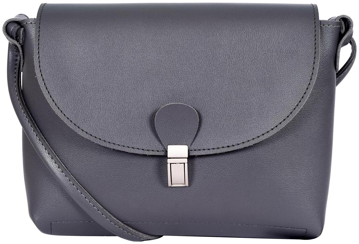 

Lino Perros Women Faux Leather Shoulder Bag - Grey