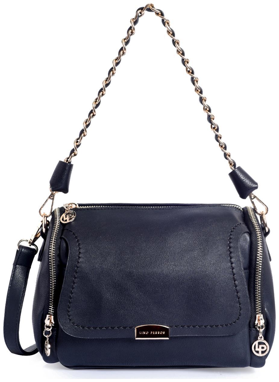 

Lino Perros Faux Leather Women Satchel - Black