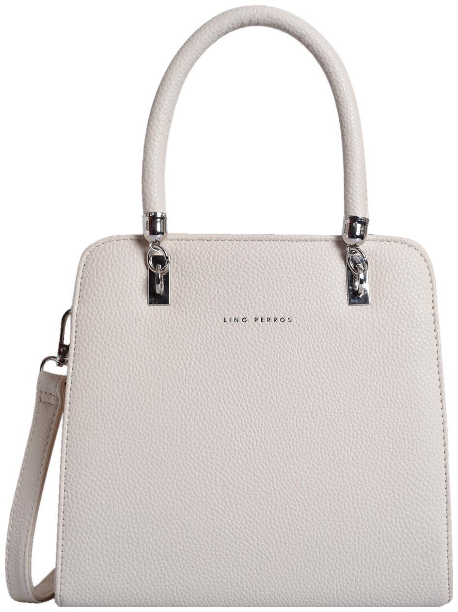 

Lino Perros Faux Leather Women Handheld bag - White