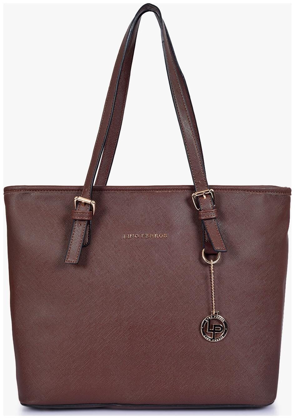 

Lino Perros Faux Leather Women Handheld bag - Brown