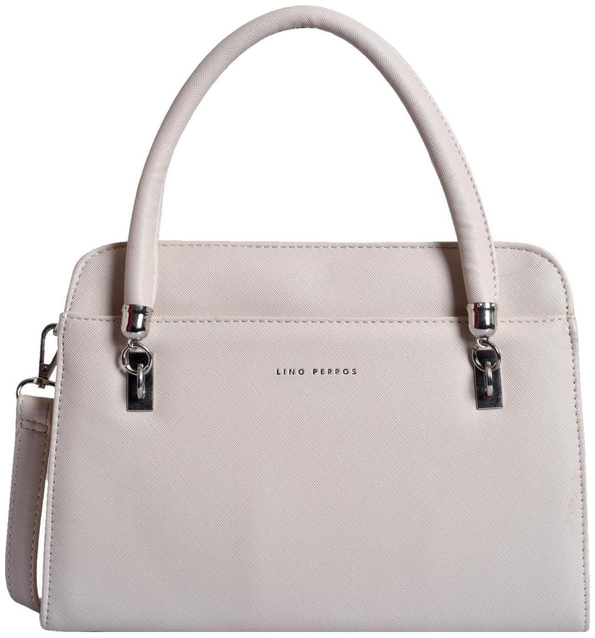 

Lino Perros Faux Leather Women Satchel - White