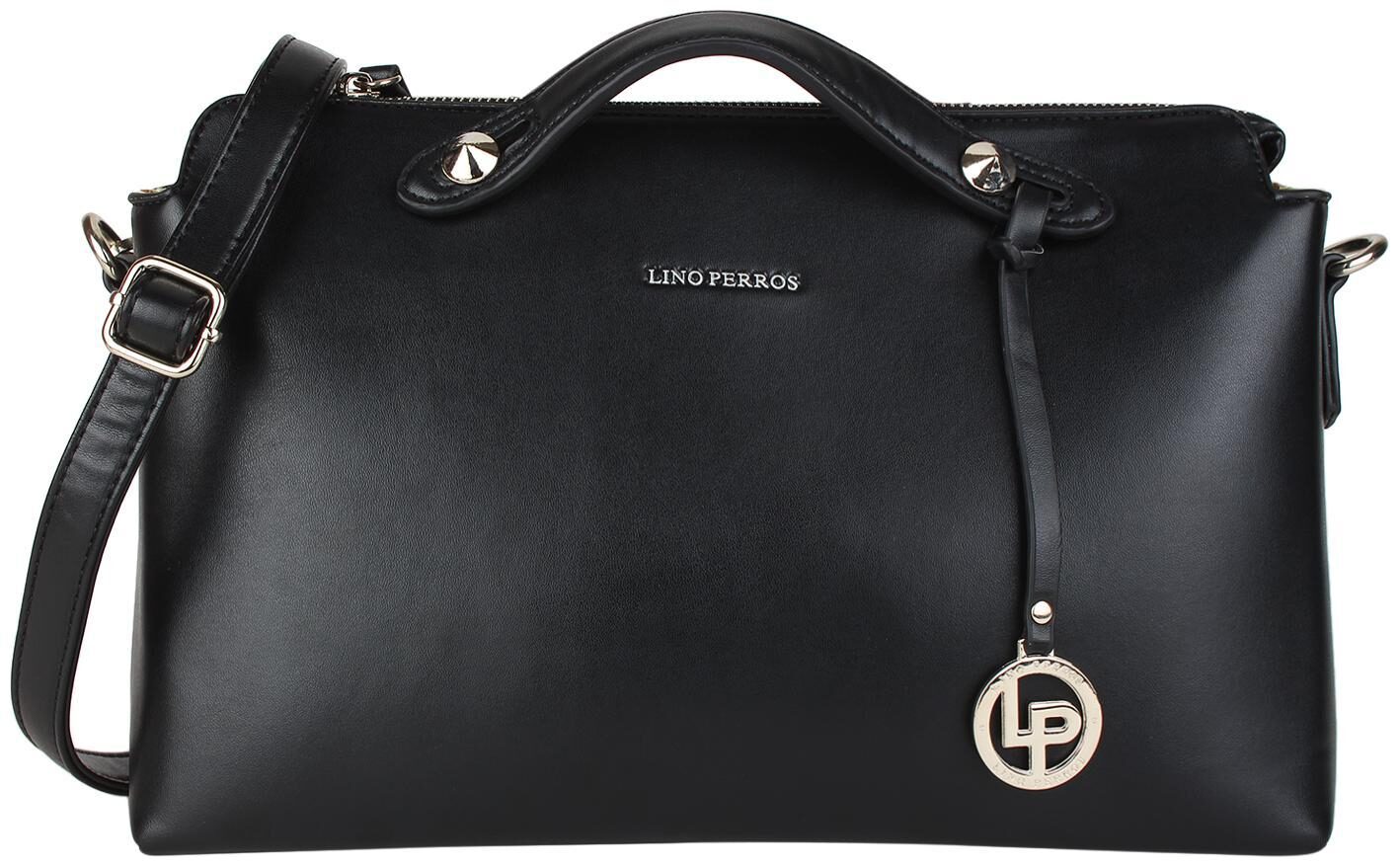 

Lino Perros Faux Leather Women Handheld bag - Black