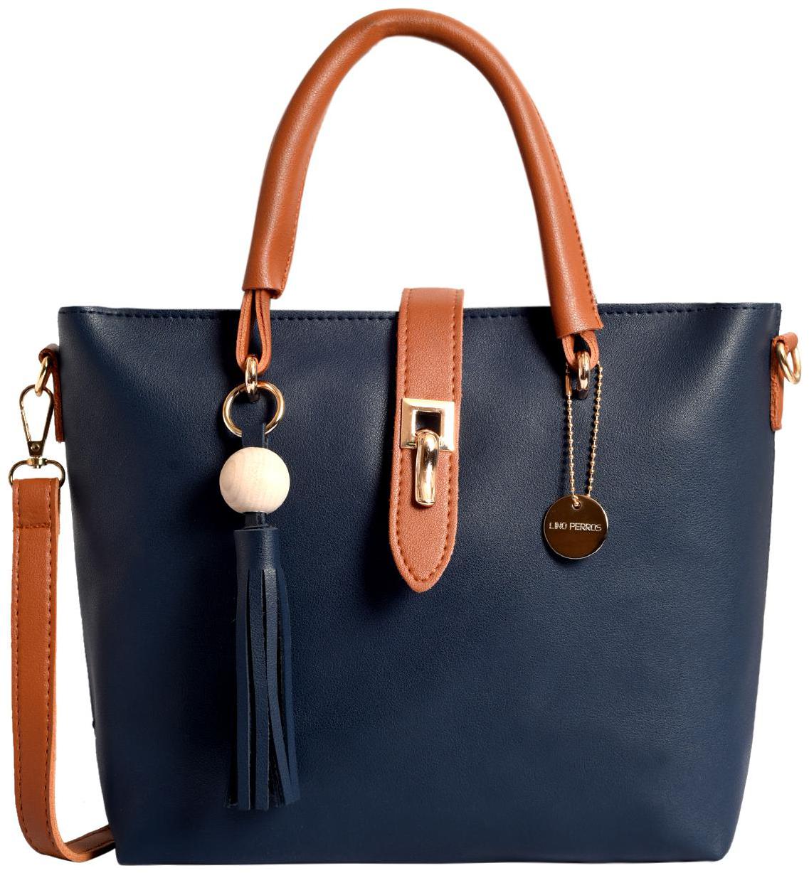 

Lino Perros Faux Leather Women Handheld bag - Blue