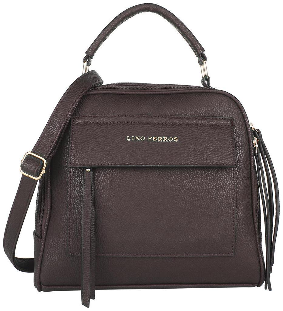 

Lino Perros Faux Leather Women Handheld bag - Brown
