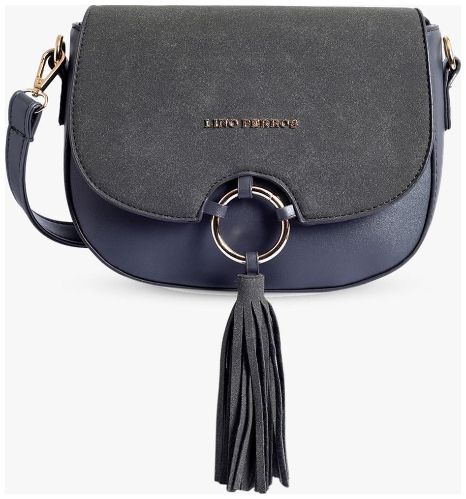 

Lino Perros Women Solid Leather - Sling Bag Grey