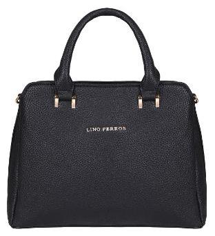 

Lino Perros Faux Leather Women Handheld bag - Black